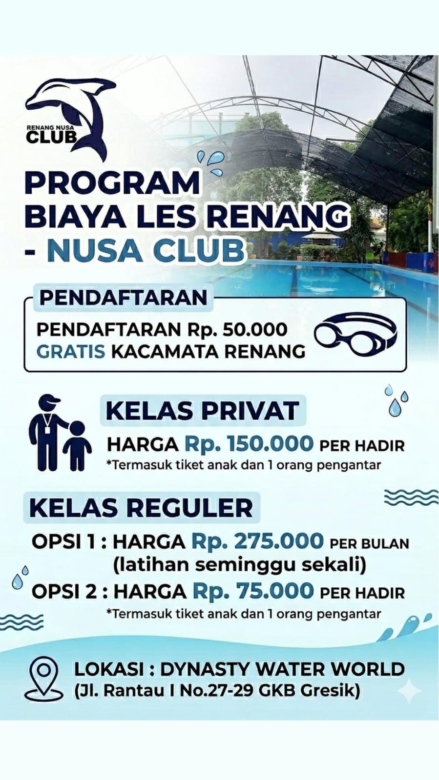 Program Biaya Les Renang - Poster 1